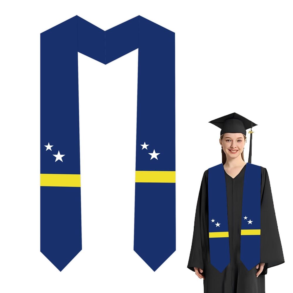 5998 National Flag Graduation Stole Embroidery Sash for Study Aboard